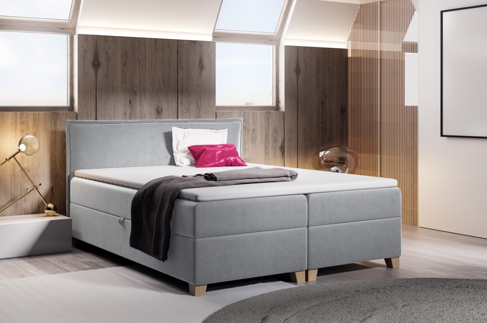 Sofnet Boxbett Fren (mit zwei Bettkästen, Bonell-Matratze und Topper), Dopp günstig online kaufen