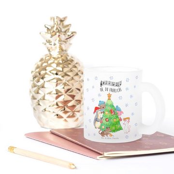 Mr. & Mrs. Panda Teeglas Weihnachtsbaum schmücken - Transparent - Geschenk, Wintermotiv, Teeta, Premium Glas, Edler Aufdruck