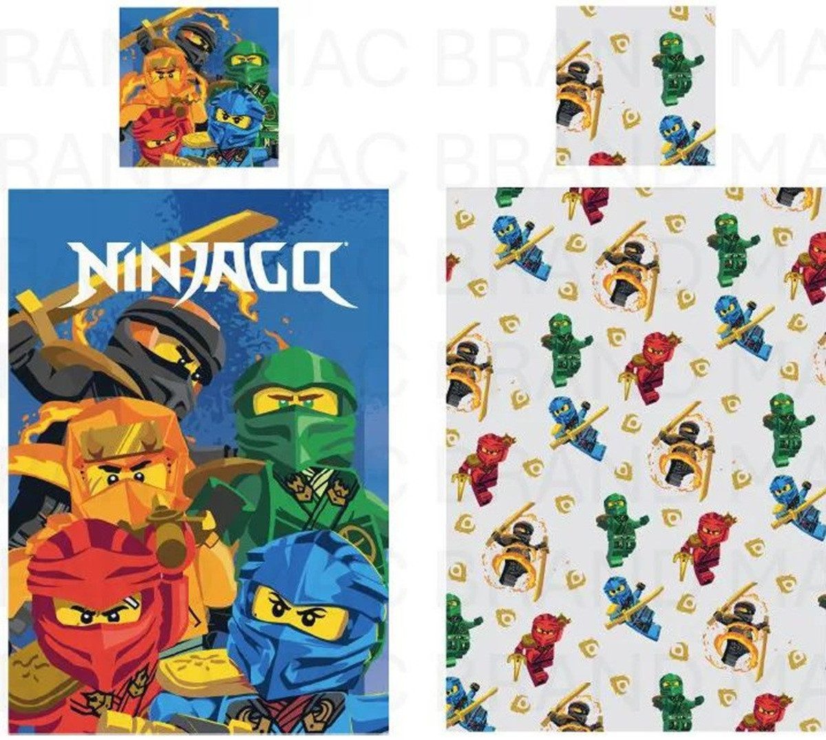 LEGO® Kinderbettwäsche LEGO Ninjago Kinder-Bettwäsche 100x135 cm + 40x60 cm