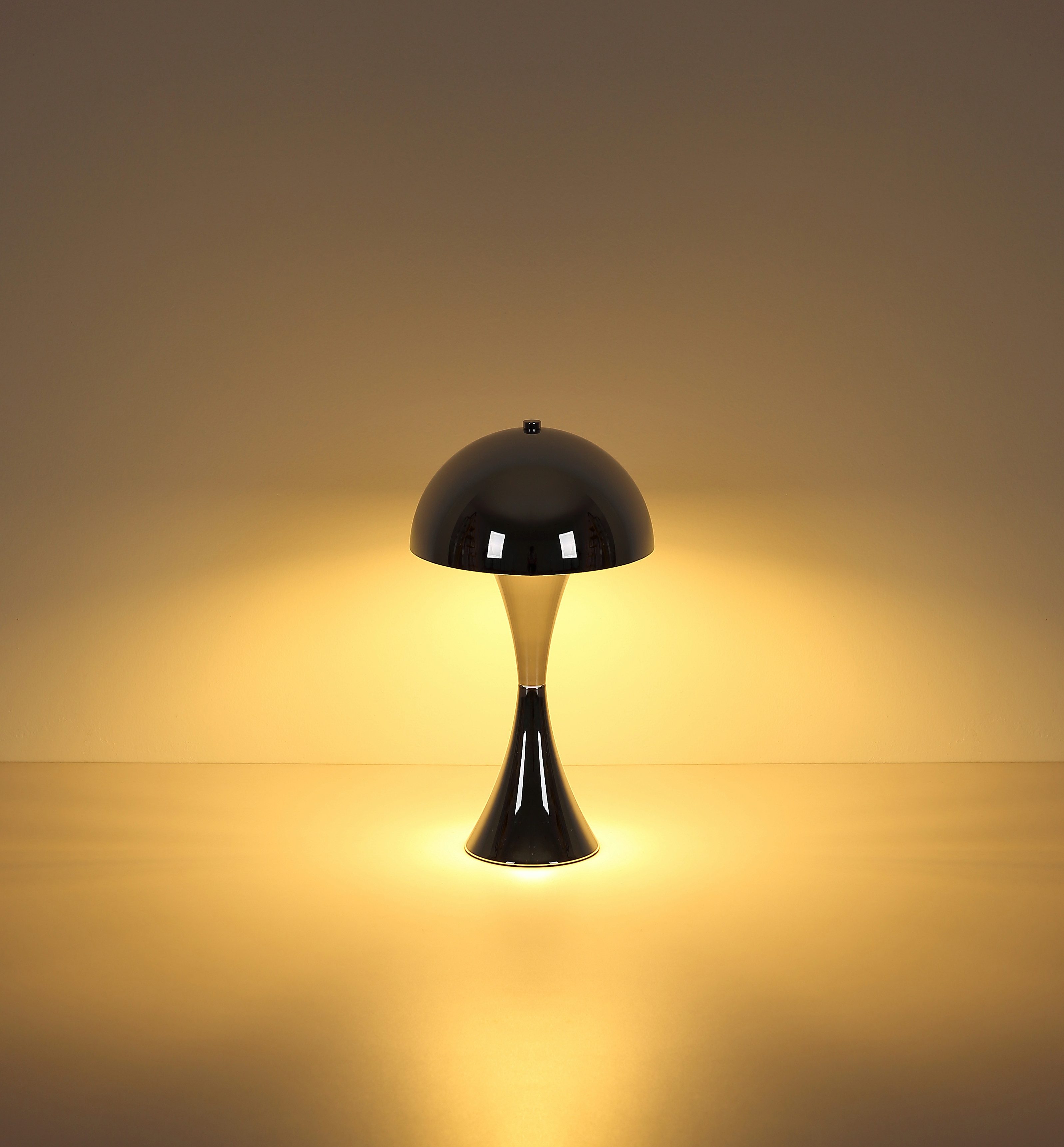 OTTO home Tischleuchte Sivvia Pilzlampe, Ein-/Ausschalter, ohne Leuchtmittel, Wippschalter am Kabel, Schirm in Pilzform, Pilzschirm, Metall, E27
