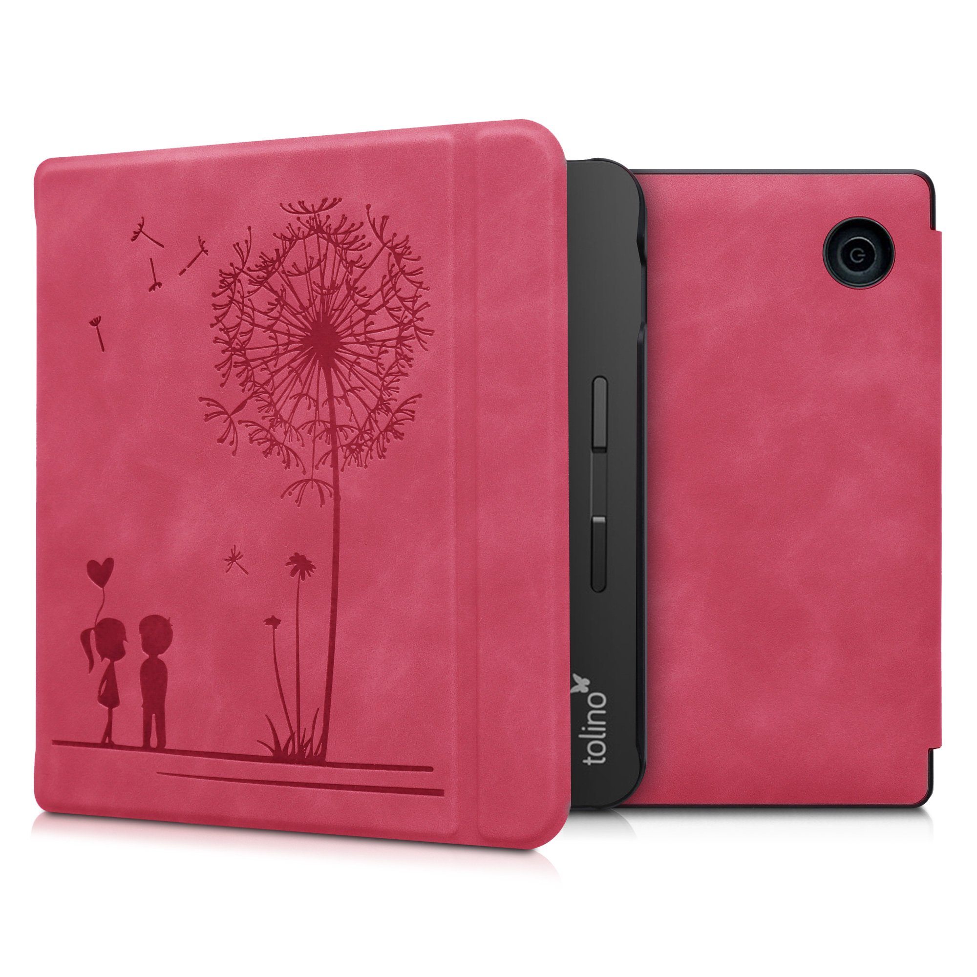 kwmobile E-Reader-Hülle, Hülle für Tolino Vision 5 - Kunstleder eReader  Schutzhülle Cover Case - - Pusteblume Love Design
