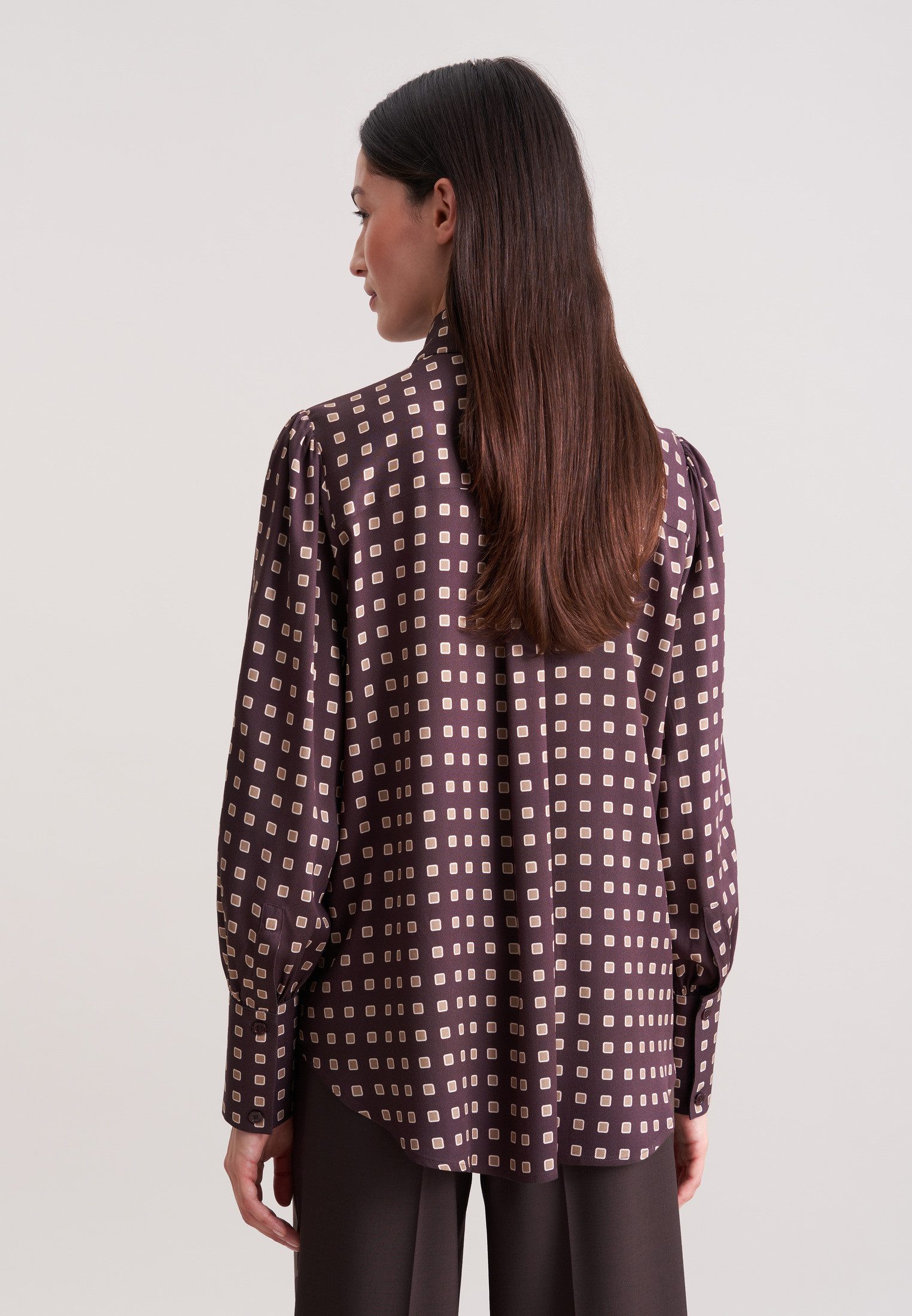 seidensticker Klassische Bluse 1/1 Kragen Geometrische Muster günstig online kaufen