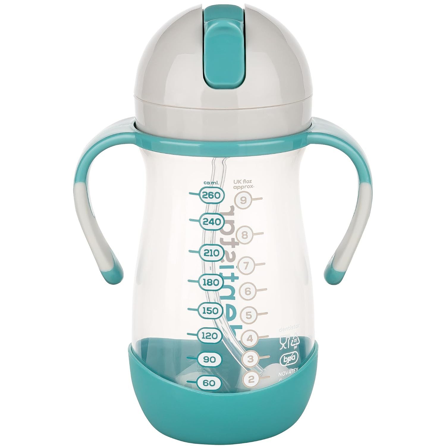 dentistar Babyflasche 260 ml Strohhalmbecher für Babys ab 6 Monate