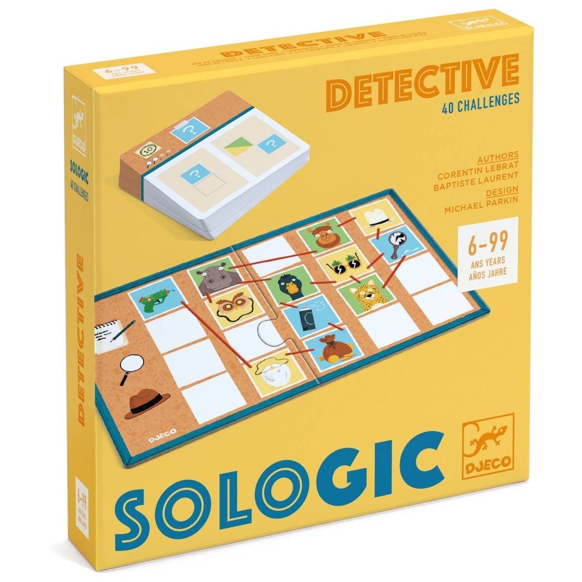 DJECO Lernspielzeug SOLOGIC: Detective Logikspiel ab 6 Jahren 40 Rätsel Detektiv Denkspiel