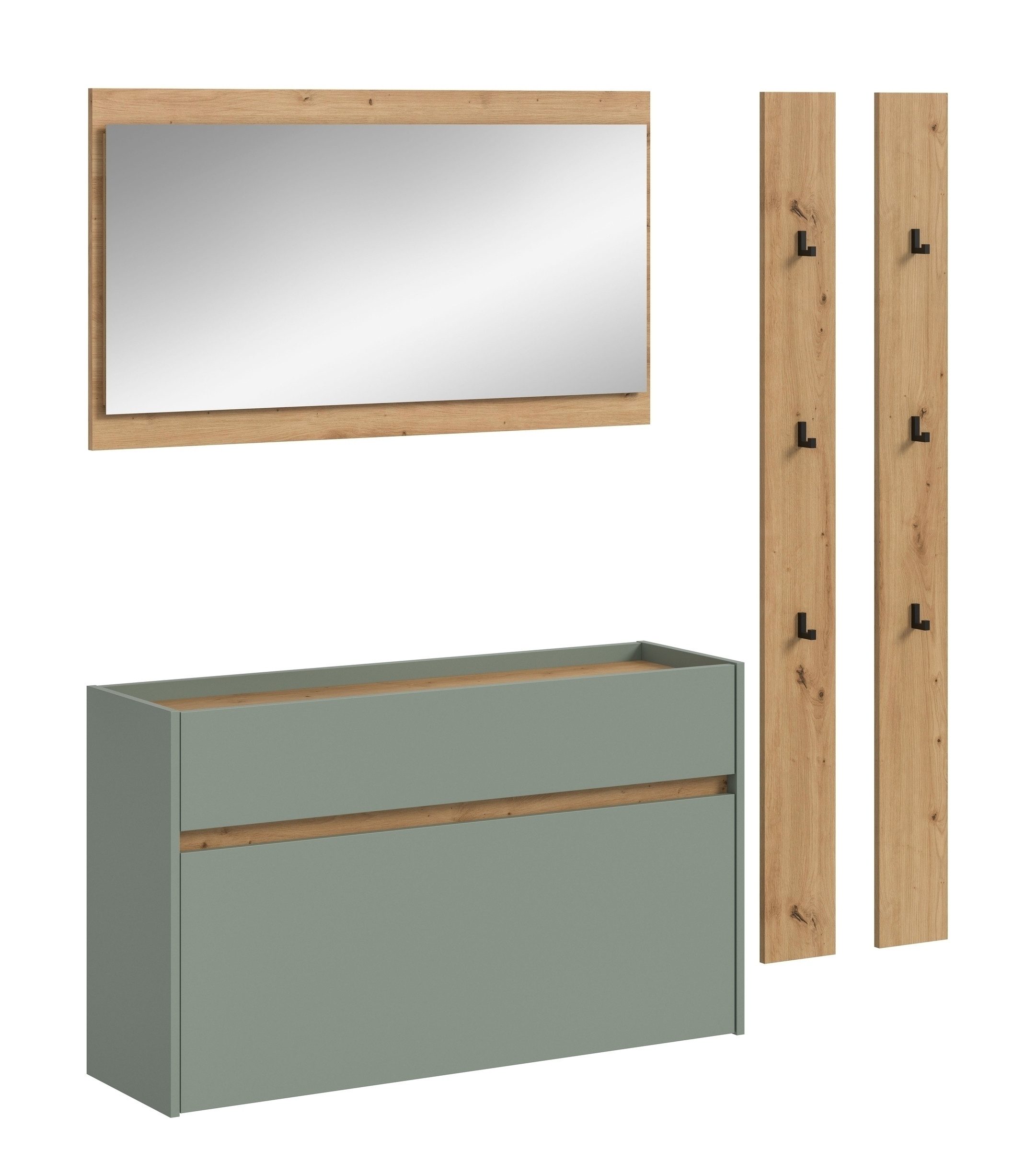 freiraum Garderoben-Set Drive, in Salbei - 192x172x32cm (BxHxT)