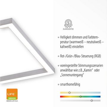 JUST LIGHT Deckenleuchte Ls-MAXI, Fernbedienung, Infrarot inkl., Memory, nach Trennung vom Netz, dimmbar über Fernbedienung, LED fest integriert, warmweiß - kaltweiß, RGB+tunable white, Infrarot inkl., Fernbedienung, Smarthome fähig