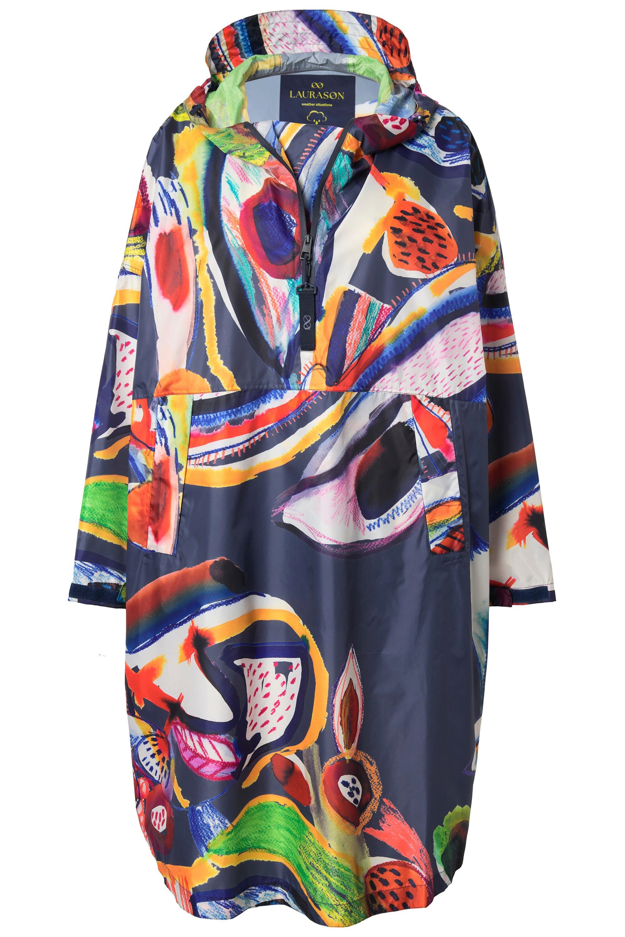 Laurasøn Funktionsjacke Funktions-Regencape Unisex Print Kapuze günstig online kaufen