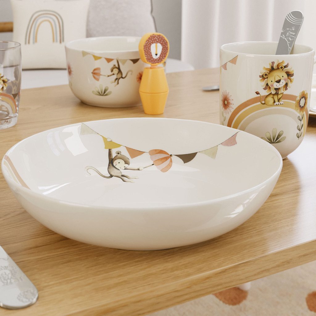 Villeroy & Boch Kinderschale Roar like a Lion Kinder-Suppenteller, Porzellan, (1-tlg), Premium Porcelain, mikrow.- & spülm.sicher, Made in Germany