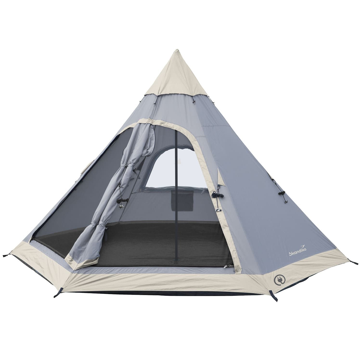 Skandika Tipi-Zelt Tipi Hetta 335 Protect, 2m Stehhöhe, UV 50+, 3000mm Wassersäule, für 4 Mann, Outdoor, Glamping