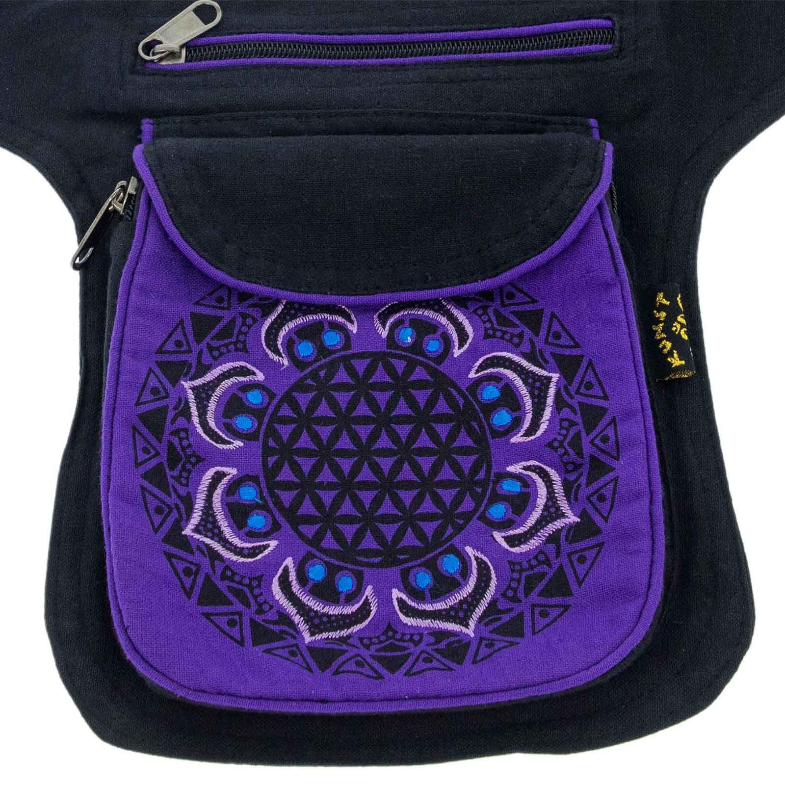 KUNST UND MAGIE Bauchtasche Hüfttasche Bauchtasche Gürteltasche Bauchgurt Festival Blume d. Lebens