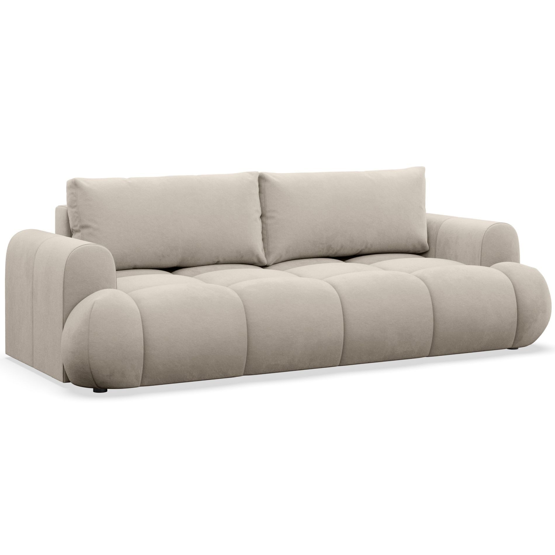 Selsey Schlafsofa, 3-Sitzer Sofa mit Schlaffunktion und Bettkasten, Samtbezug