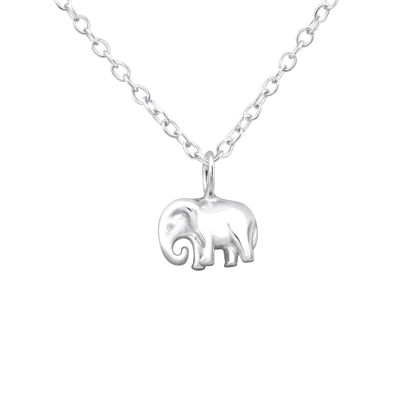 Silberkette Asiatische Elefanten Halskette aus 925 Silber