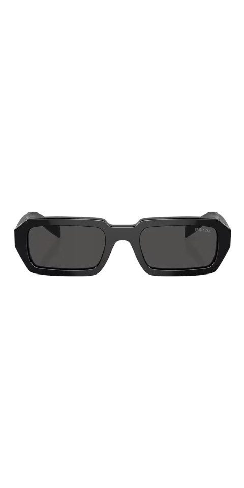 PRADA Sonnenbrille Prada PR A12S Sonnenbrille Unisex Acetat Schwarz Grau Geometrisch