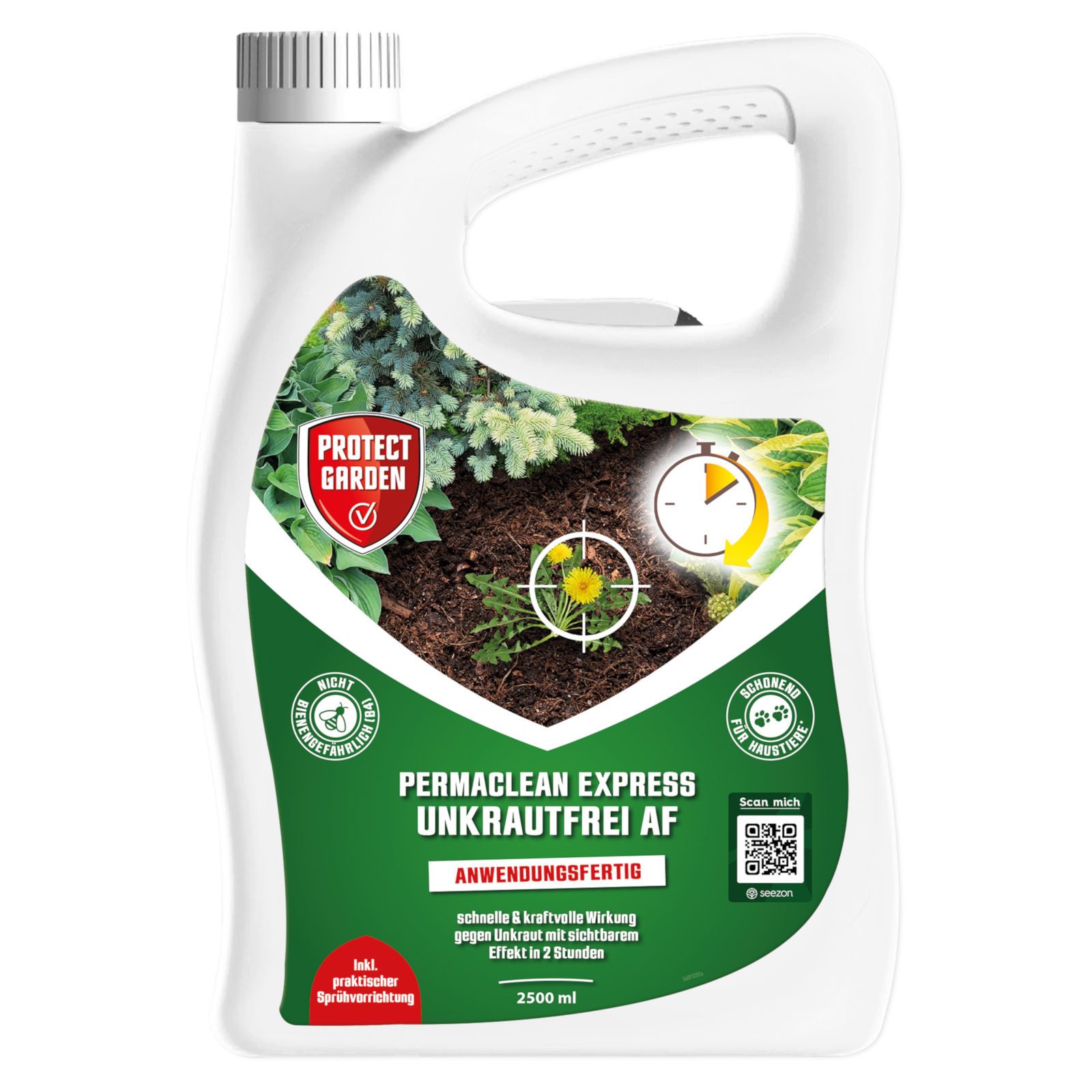 Protect Garden Unkrautbekämpfungsmittel Permaclean Express Unkrautfrei AF, 2,5 Liter, 2500 ml