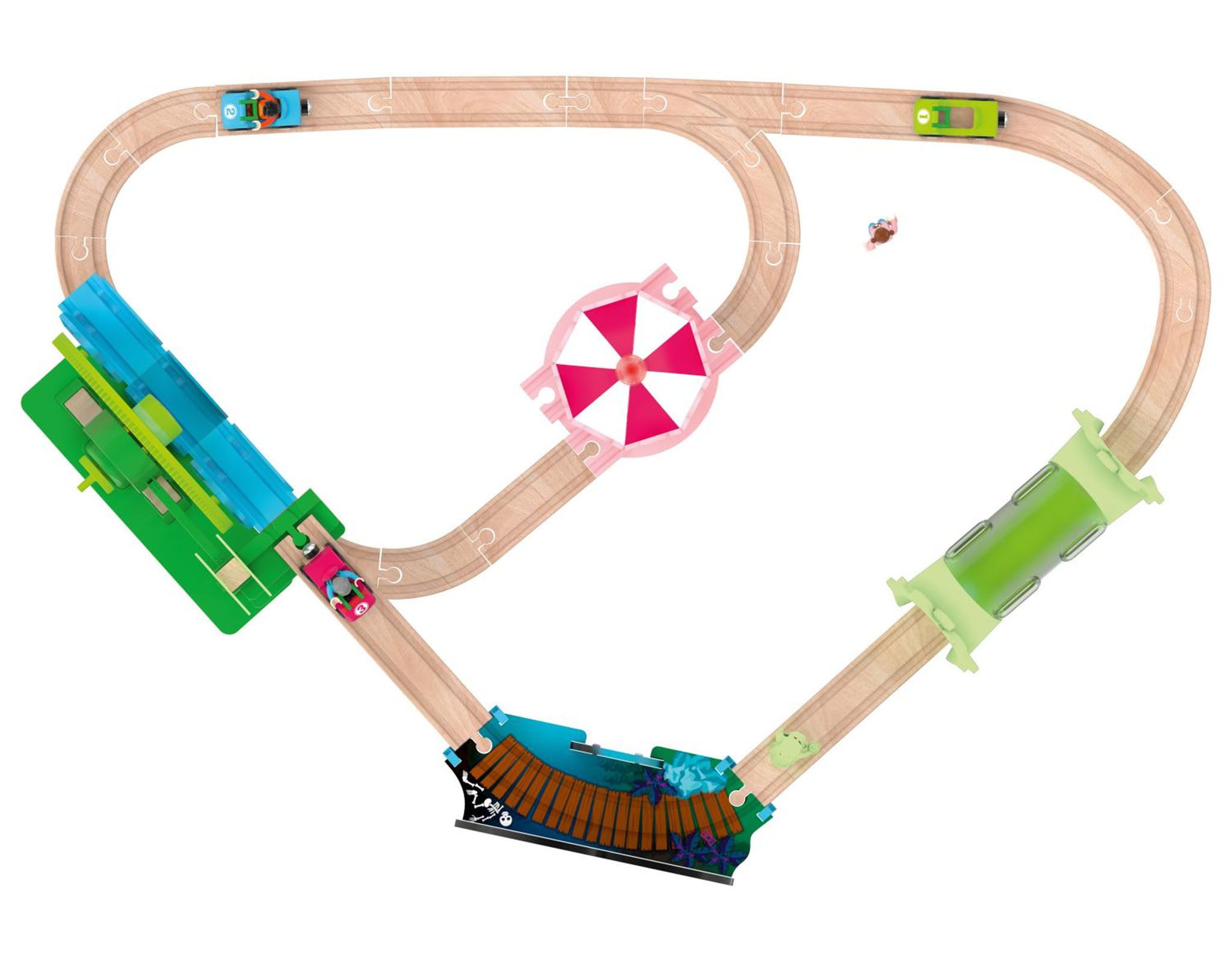 Playtive Spielzeug-Eisenbahn Playtive Eisenbahn-Set Freizeitpark Spielzeug günstig online kaufen