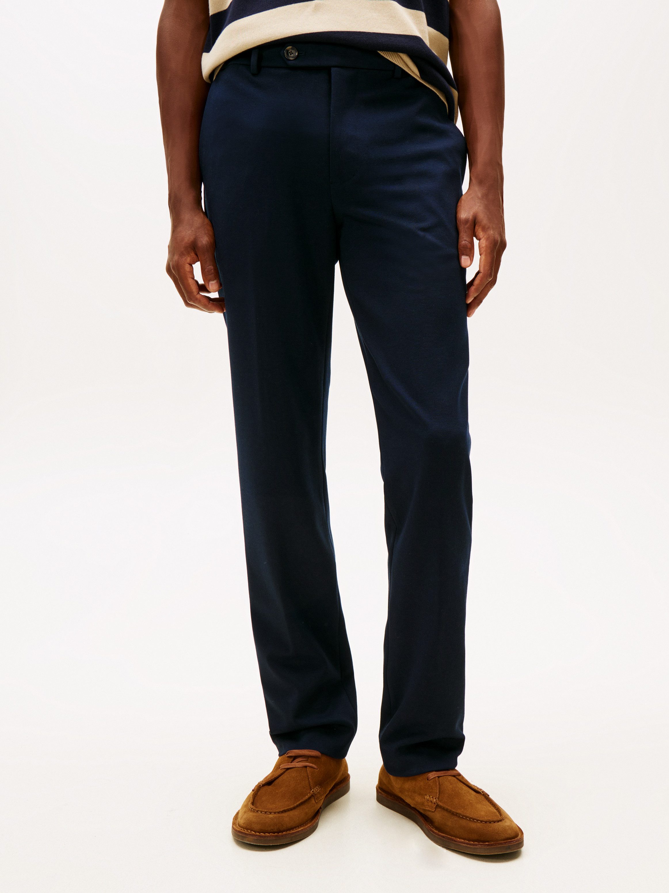 Tommy Hilfiger 5-Pocket-Hose PUNTO MILANO Straight Leg Fit, mit raffinierten Bügelfalten, ganzen Tag flexibel