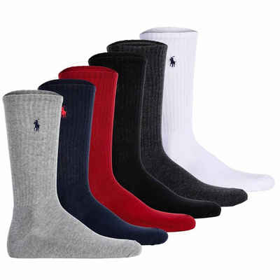 Polo Ralph Lauren Kurzsocken Herren Socken, 6er Pack - COTTN CREW-6-PACK, Logo