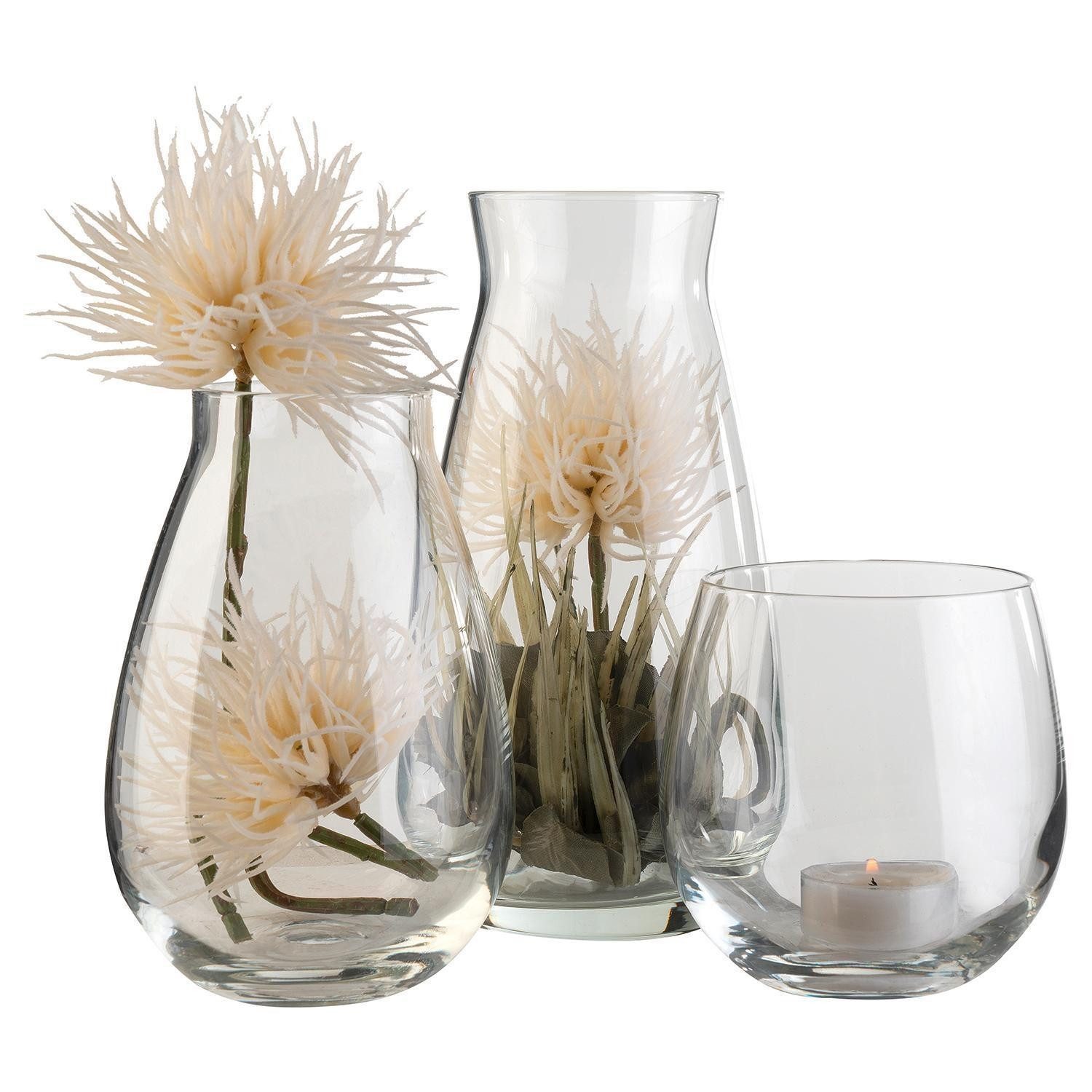 Ritzenhoff & Breker Tischvase Set 3-teilig HOME, Transparent, Glas