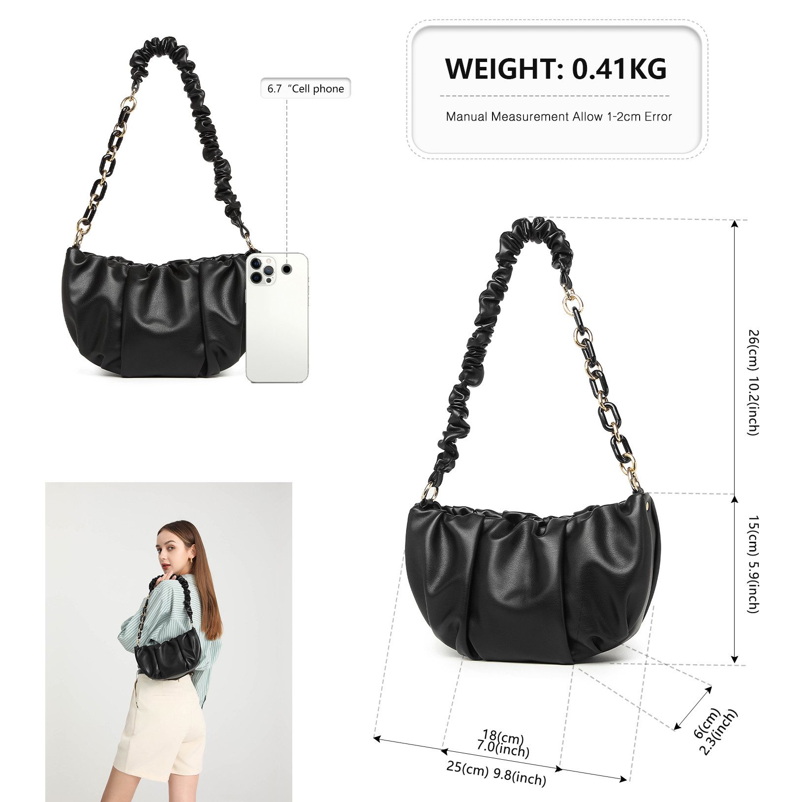 Miss Lulu Schultertasche Damen Umhängetasche Vintage günstig online kaufen