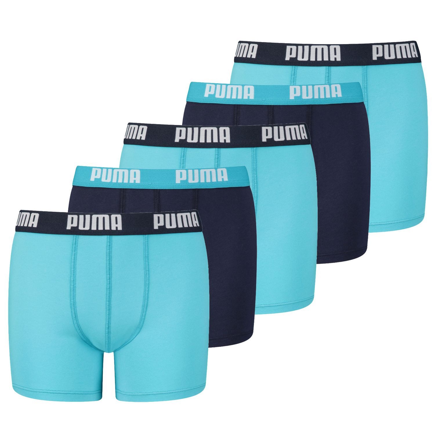 PUMA BODYWEAR Boxershorts (5er-Pack) mit umlaufendem Puma-Logo am Bund