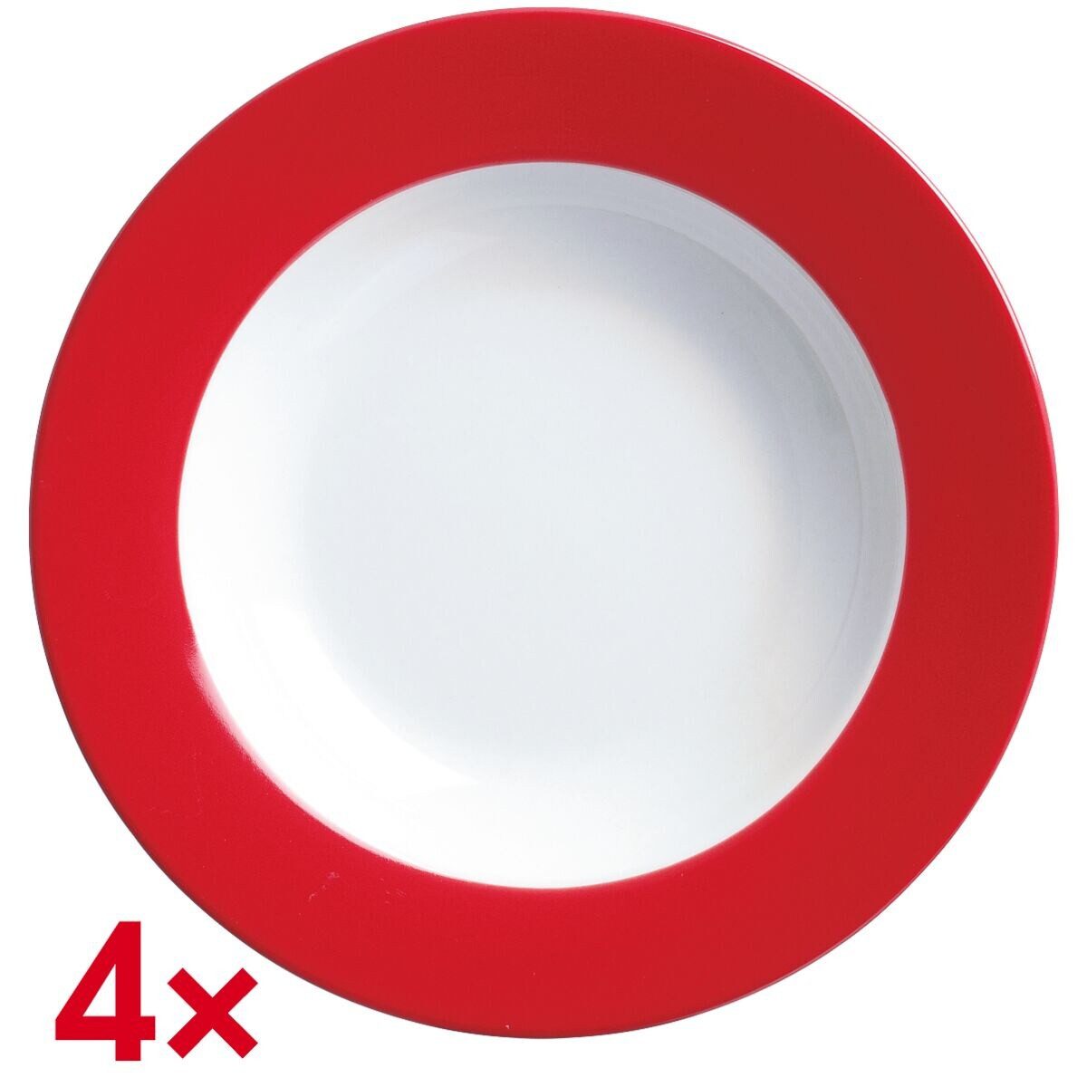 Ritzenhoff & Breker Suppenteller Doppio, (4 St), Ø 22 cm, spülmaschinen- und mikrowellengeeignet