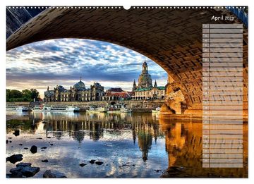 CALVENDO Wandkalender Dresden 2023 / Geburtstagskalender (Premium, hochwertiger DIN A2 Wandkalender 2023, Kunstdruck in Hochglanz)