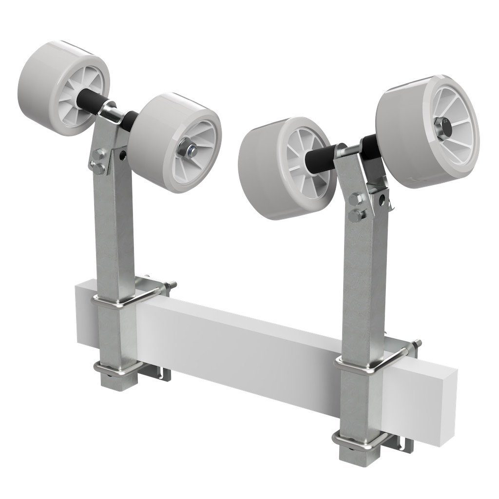 SUPROD Auffahrrampe Pendelrollen Sliprollen Sliphilfe Bootstrailer TPU Ø 120 mm, 2er