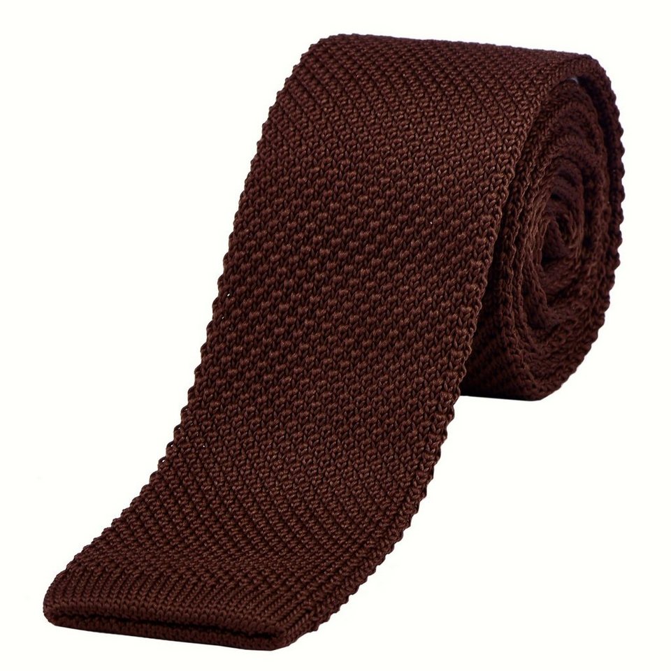 Retro-Look, Wollkrawatte 1-St) für festliche DonDon Strickkrawatte, Krawatte oder cm 5 (Packung, Veranstaltungen Krawatte schmale Büro