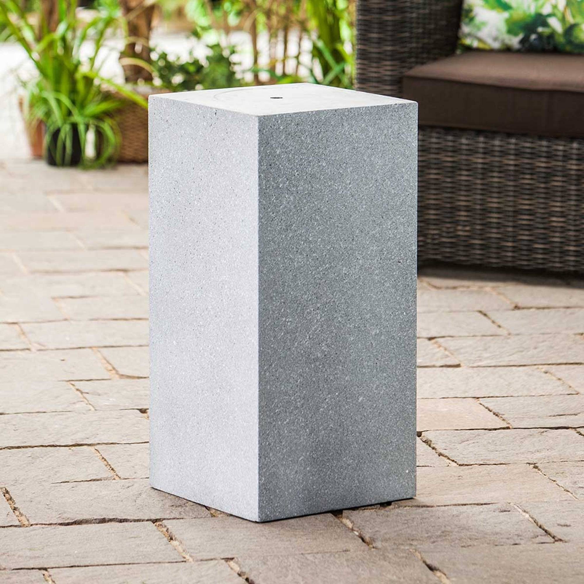 Heissner Gartenbrunnen Heissner Sockel TOWER GREY, (Komplett-Set, 1 tlg)