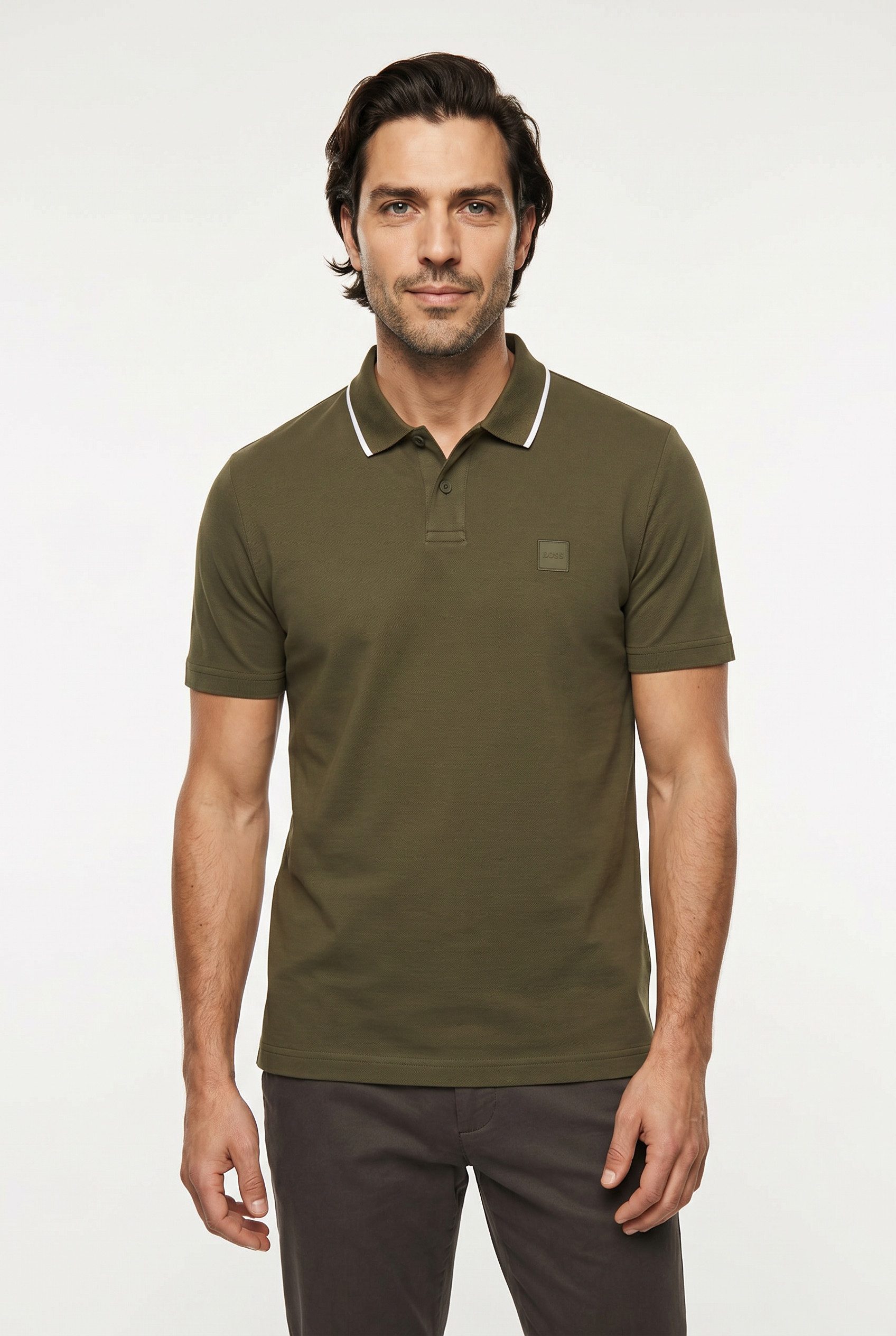 BOSS ORANGE Poloshirt Passerford Regular Fit Contrast Contrast Classic Stretch Pique Polo, pflegeleicht