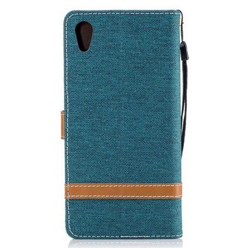 König Design Handyhülle Sony Xperia XA1, Sony Xperia XA1 Handyhülle Bookcover Grün