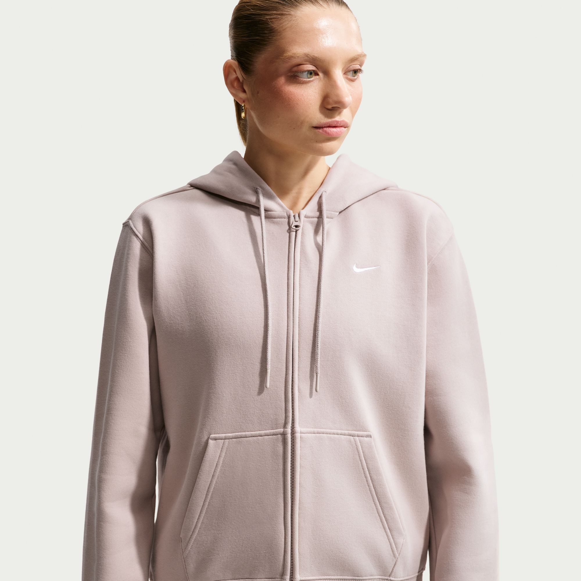 Nike Sportswear Kapuzensweatjacke W NK STDO FLC MW STD FZ HDY mit Kapuze, Langarm, aus angerauter Sweatware