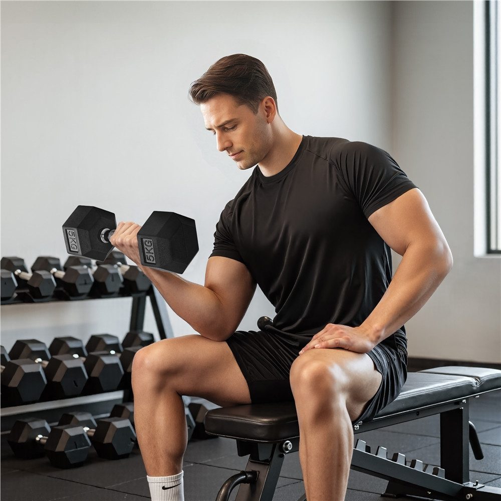 Yaheetech Hantel-Set 10/20 kg, 2er-Set Sechseckige Kurzhanteln für Zuhause/Fitnessstudio