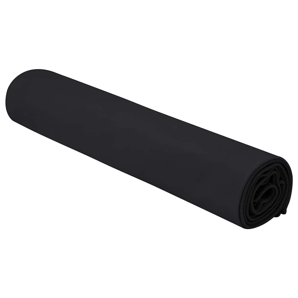 vidaXL Handtuch Sporthandtücher 2 stk. Schwarz 140 x 70 cm, Polyester und Polyamid (2-St)