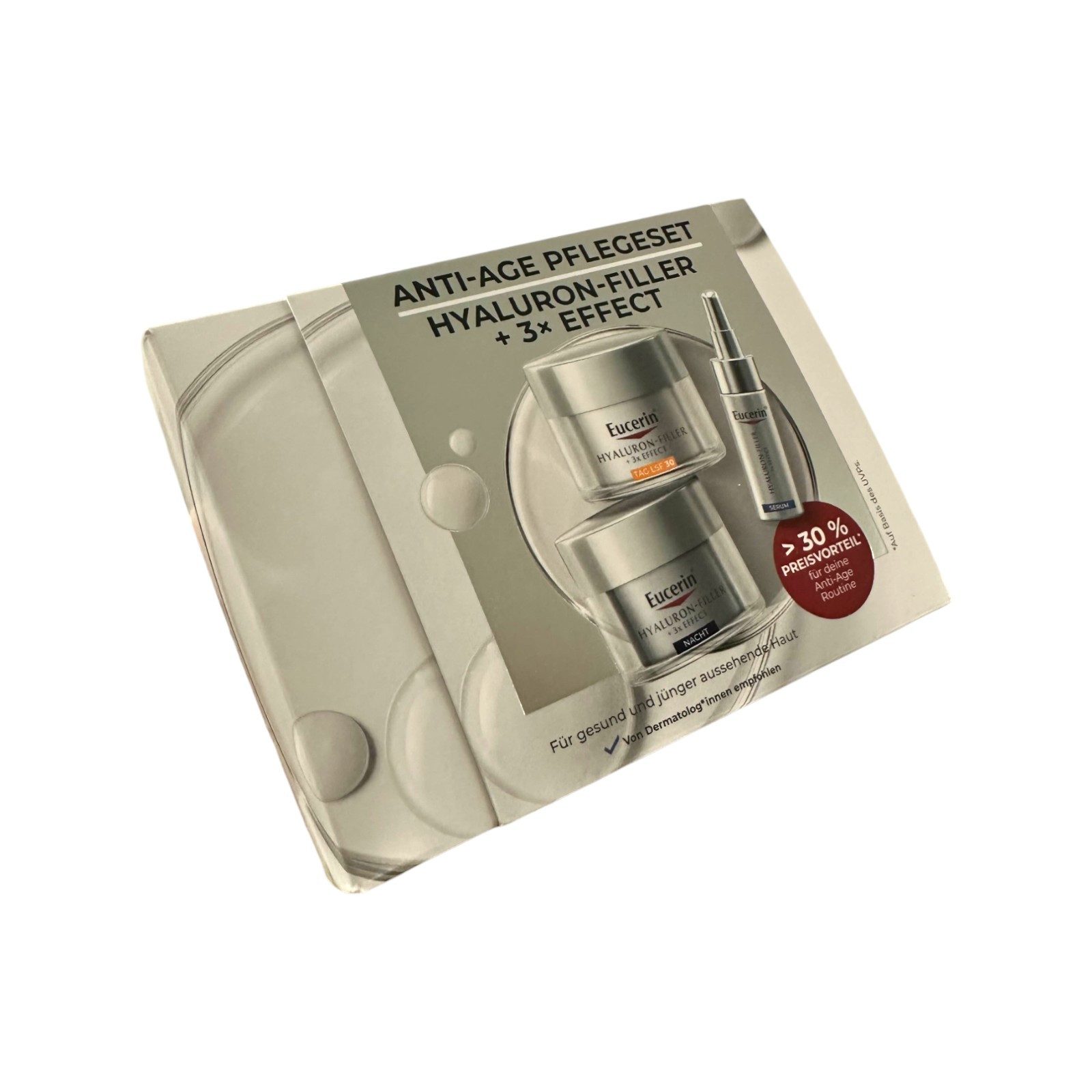 Eucerin Gesichtspflege-Set Eucerin Anti-Age Hyaluron-Filler Pflegeset (3-tlg) Eucerin Hyaluron-Filler Tagespflege LSF 30 +Eucerin Hyaluron-Filler Serum-Konzentrat +Eucerin Hyaluron-Filler Nachtpflege, 3-tlg.