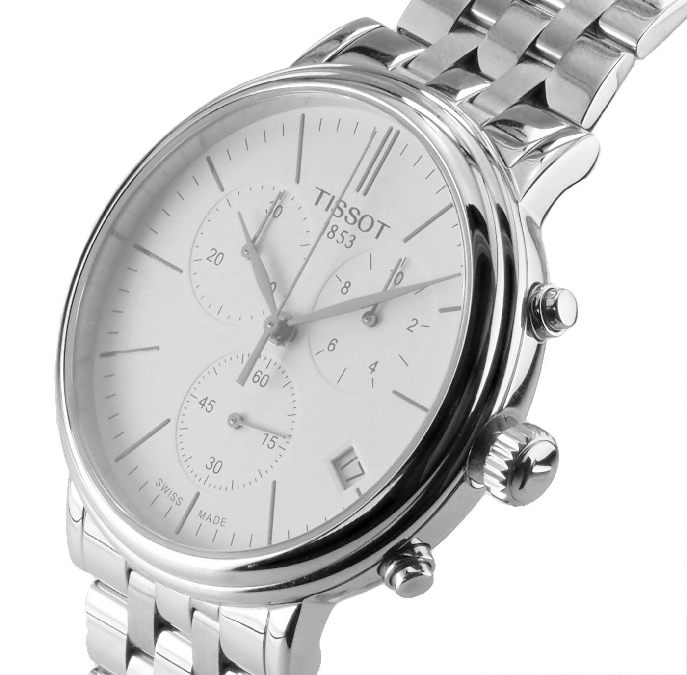 Tissot Chronograph schweizer Herren Uhr 41 mm Ø T1224171101100 Chronograph T-Classic, Saphirglas