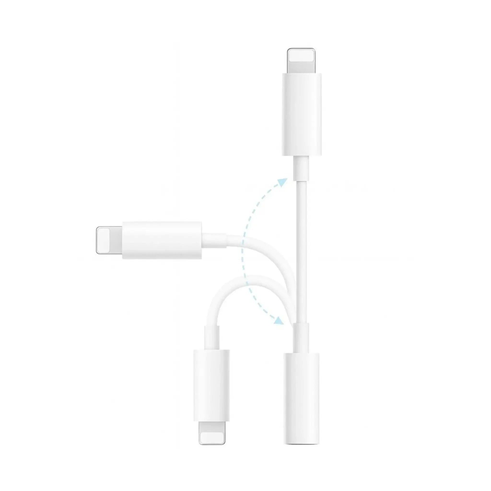 Firelia AUX-Adpater Lightning auf 3,5-mm Klinkenstecker Audio-Adapter Lightning zu 3,5-mm-Klinke, Für iPhone und iPad, Weiß