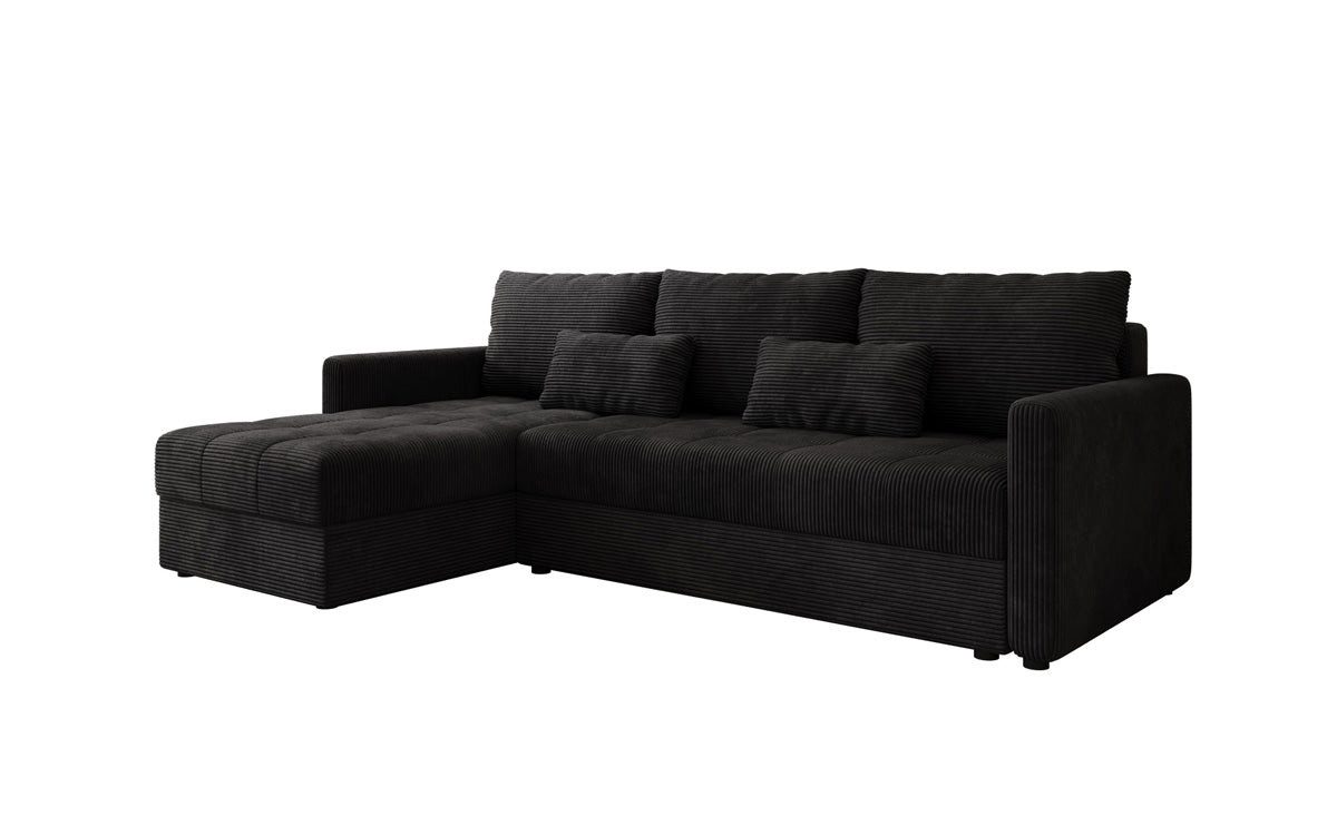 Luxusbetten24 Schlafsofa Designer Sofa Roma in Cord, mit Stauraum und Schlaffunktion