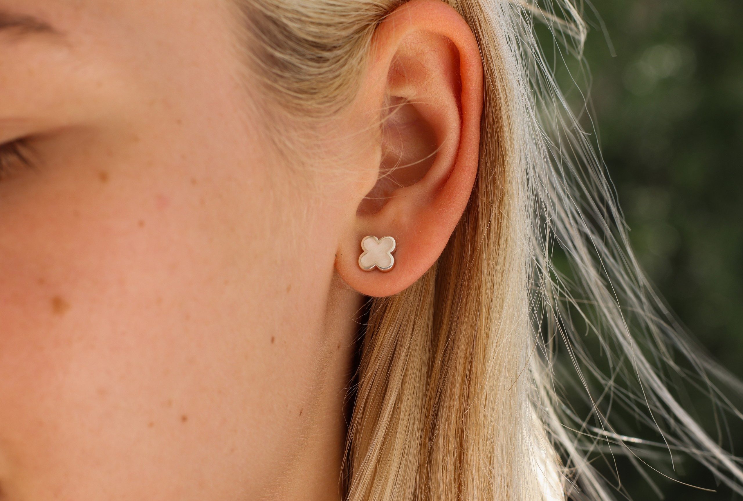SILBERMOOS Paar Ohrstecker Kleine Kleeblatt-Ohrstecker mit günstig online kaufen