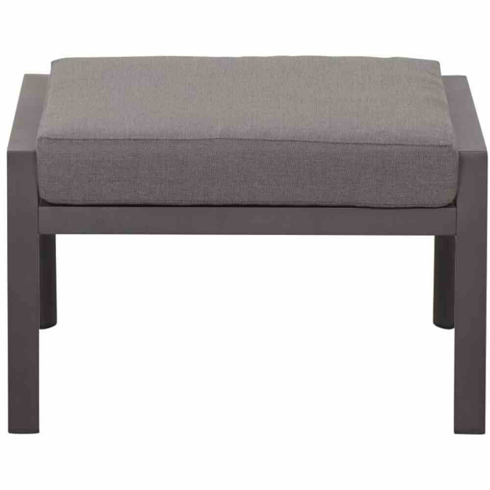 GAUTZSCH Gartenlounge-Hocker in matt anthrazit, schwarz-silber, jeans-grau