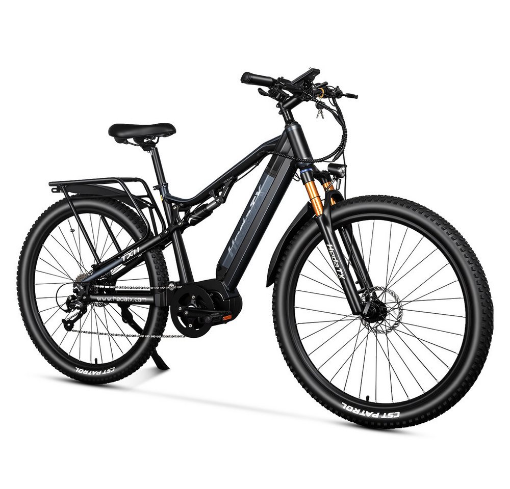 Vankel E-Bike Cityrad TX11 E-Fahrrad 720WH Damen u. Herren Pedelec, 48V 15AH 120 km, Kettenschaltung, Heckmotor, 720 Wh, (Beleuchtungsset mit Batterieladegerät, Batterieschlüssel, Werkzeug), E-MTB E-Bikes 250W Mittelmotor, 120km Reichweite, 27,5"
