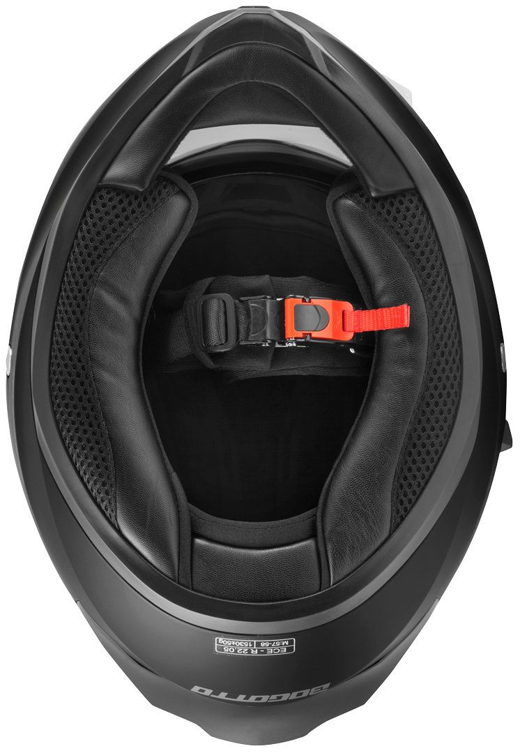Bogotto Motorradhelm H128 Solid Helm, integriertes Sonnenvisier
