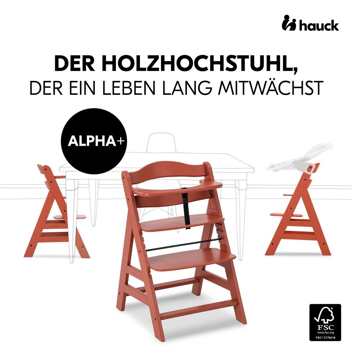 Hauck Hochstuhl Alpha Plus - Cork, günstig online kaufen