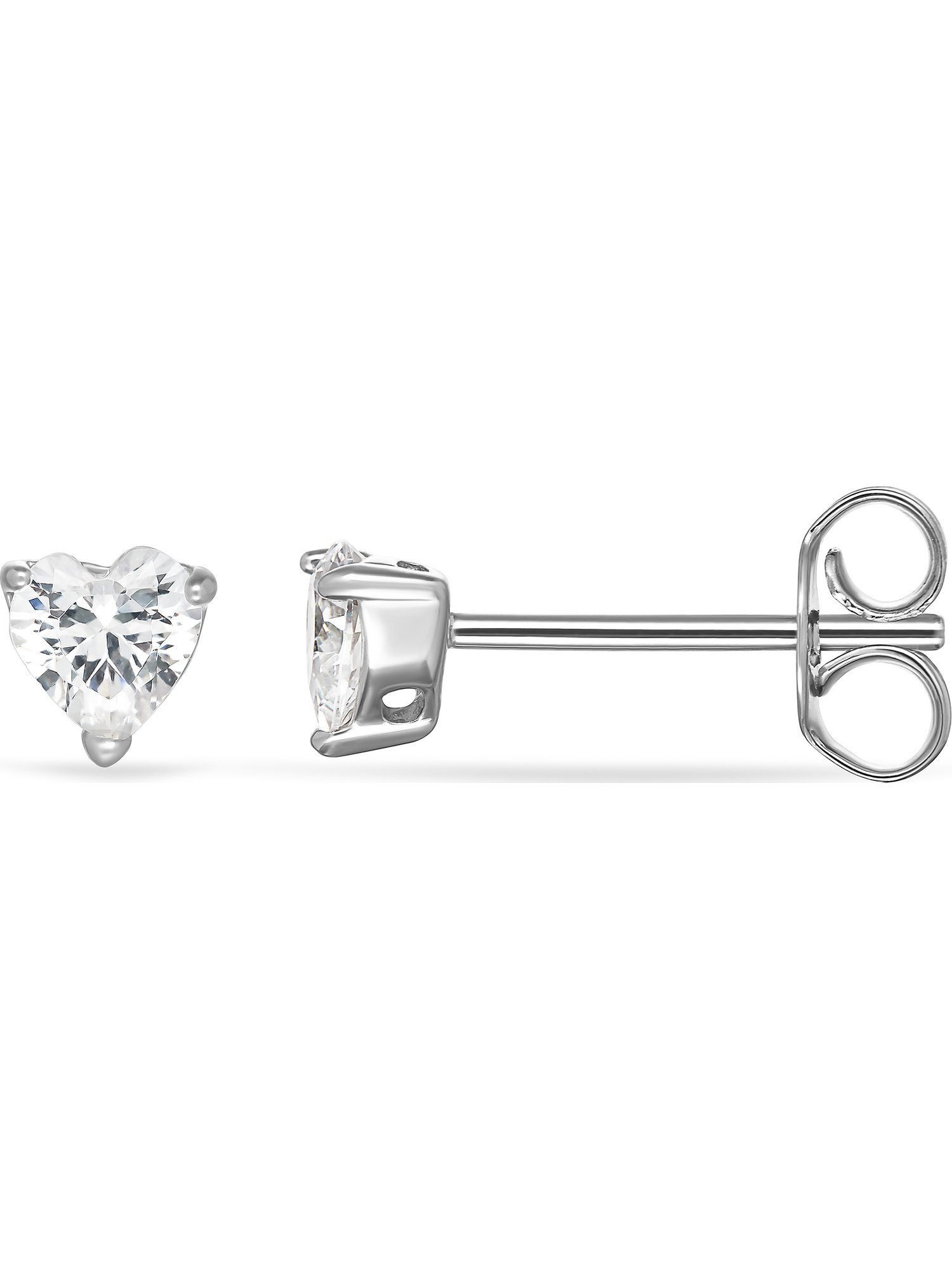 FAVS Paar Ohrstecker FAVS Damen-Ohrstecker 925er Silber 2 Zirkonia Herz