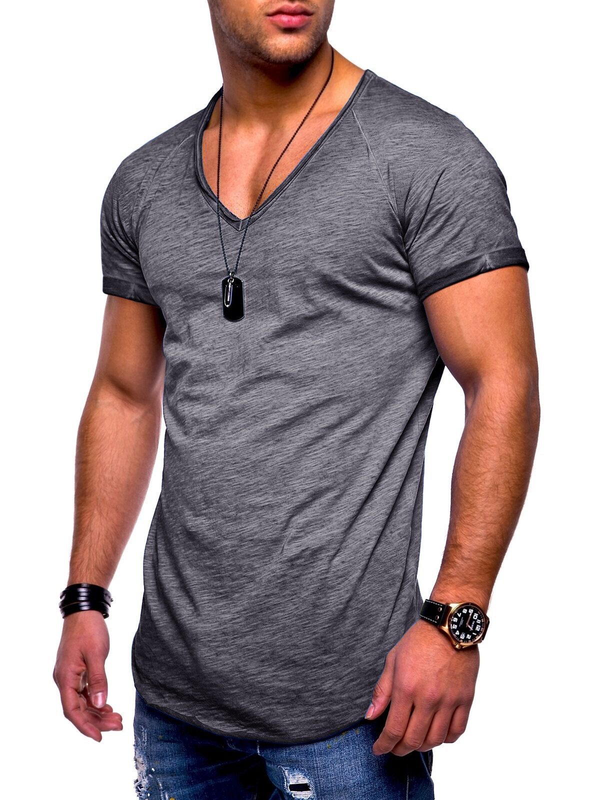 behype T-Shirt BHSOLIN Herren Basic Kurzarm günstig online kaufen
