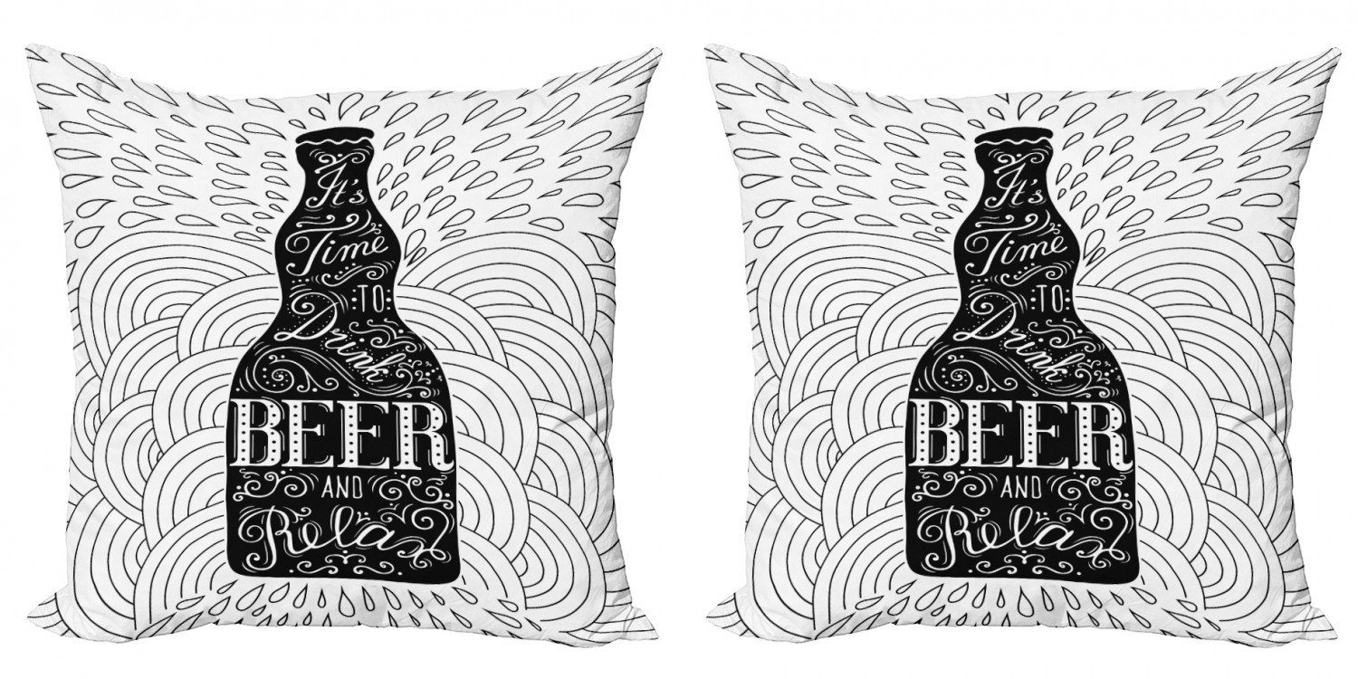 Kissenbezüge Modern Accent Doppelseitiger Digitaldruck, Abakuhaus (2 Stück), Irish Pub Es ist Zeit, um Bier zu trinken