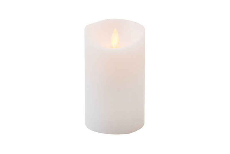 Coen Bakker Deco BV LED-Kerze Wax Candle (1-tlg), weiß bewegliche Flamme 7,5x12,5cm Timer shabby