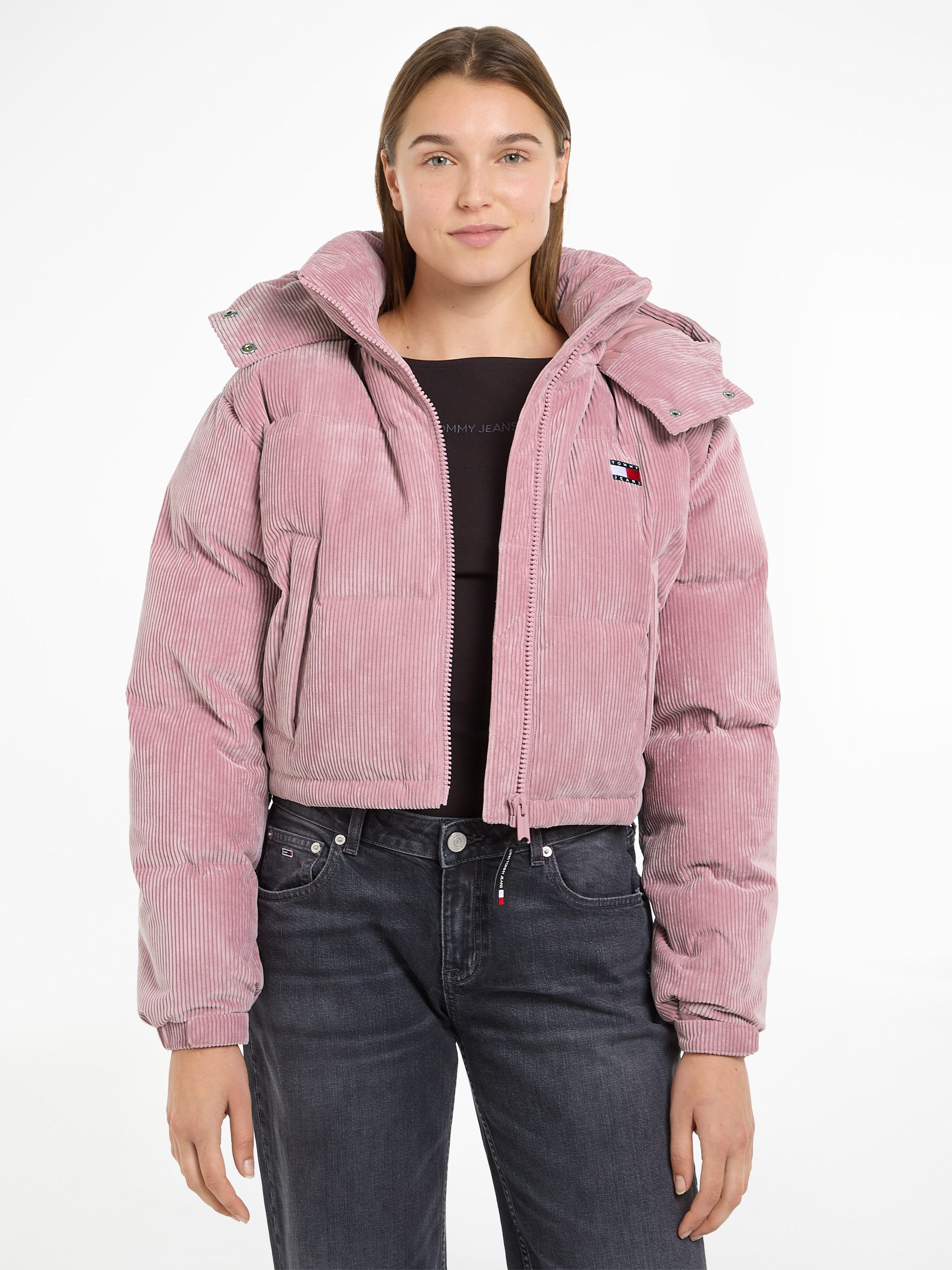 Tommy Jeans Steppjacke "TJW WASHED CORD CRP ALASKA", mit Kapuze, aus Cord günstig online kaufen
