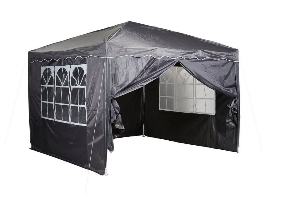 CHILLROI Faltpavillon »3 x 3 m Anthrazit«, mit 2 großen Fenstern