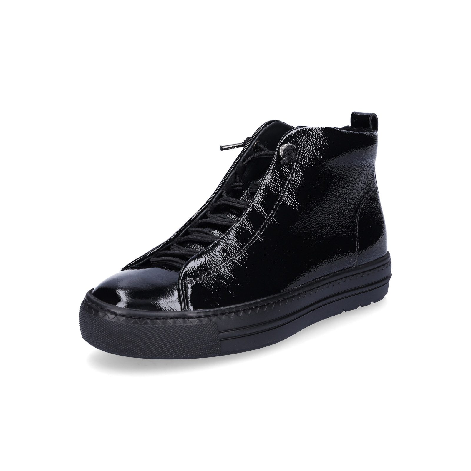 Paul Green Damen High-Top Sneaker schwarz Lack Sneaker